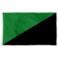 The anarchism flag Darker green and Black Banner