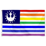 Star Wars Star Trek fans banner Rebel Alliance Flag Banner Color