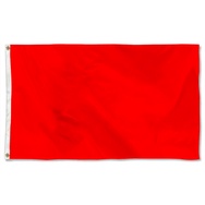 Retangular Red Flag Banner