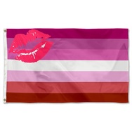 Version of the Lipstick Lesbian pride Flag Banner