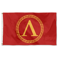 Ancient Style Red Sparta Flag Banner