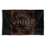 Whiskey Label Flag Banner