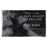 Arnold Schwarzenegger Inspirational Motivational Flag Banner