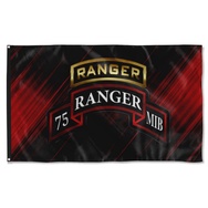 Mib Tabbed Scroll 75Th Ranger Regiment Flag Banner