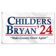 Country Music Childers Byran 24 Flag Banner White