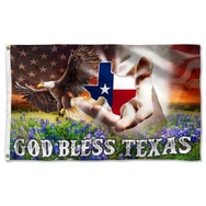 Texas Jesus God Bless Texas Flag Banner 41313