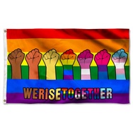 LGBT We Rise Together Flag Banner 42712