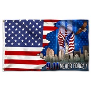 911 Patriot Day September 11 Attacks Never Forget 911 Flag Banner 41914