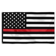 The Red Line Firefighter Flag Banner