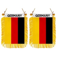 The Germany Mini Car Rearview Mirror Flag Banner - 2PC
