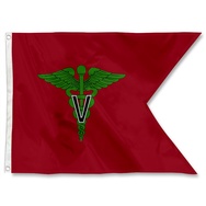 Custom Guidon Banner US Army Medical Department Veterinary Flag Double Sided