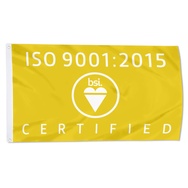 BSI ISO 9001 2015 Certified Flag Banner