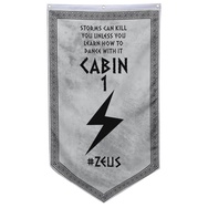 Camp Half Blood Cabins Pennant Flag Cabin 1 Zeus Banner