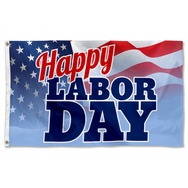 Happy Labor Day Flag Banner 180624
