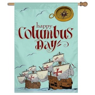 Happy Columbus Day House Flag Banner 791224B