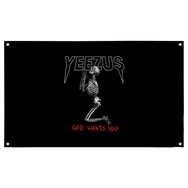 Kanye West Yeezus God Wall Flag Decor Banner