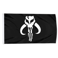 Mandalorian Flag Banner Black