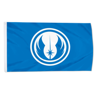 Old Jedi Order Flag Banner Blue