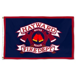 HAYWARD FIRE DEPT Flag Banner