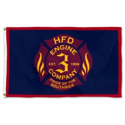 HFD ENGINE 3 COMPANY Flag Banner