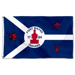 Indiana City of Fort Wayne Flag Banner