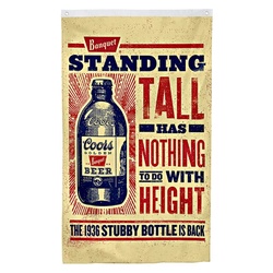 Coors Banquet Beer Flag Stubby Bottle Ad Flag Banner
