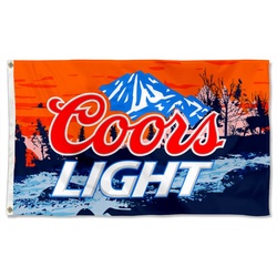Coors Light Blue Beer Flag Banner