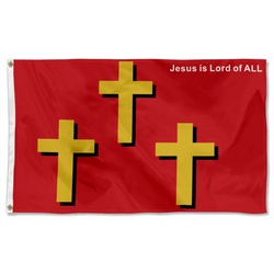 Jesus is lord of all flag banner Jesus Flag Banner
