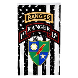 1st Battalion, 75th Ranger Regiment with Ranger Flag Banner