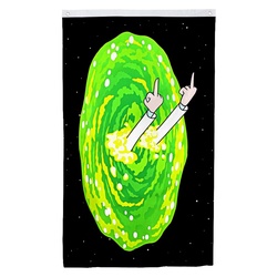 Calhoun Rick and Morty Flag Banner