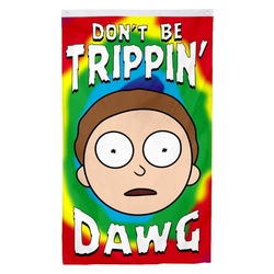 Calhoun Rick and Morty Flag Banner