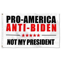 Donald Trump Flag 2024 Pro-America Anti Biden Not my president Flag Banner
