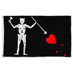Pirate of Blackbeard (Edward Teach) Flag Banner