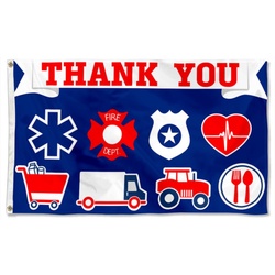 Thank You Front Line Workers Flag Banner