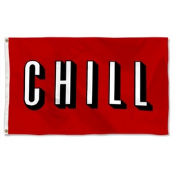 Chill Dorms College Football Flag Banner