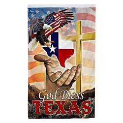 God Bless Texas American Decorative Flag Banner