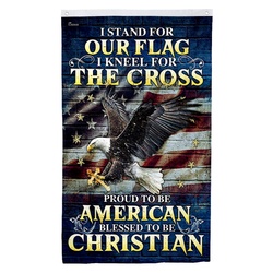 Stand For Our I Knee For The Cross Decorative Flag Banner