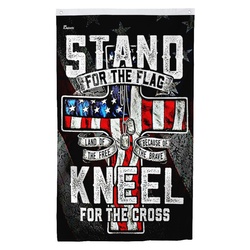Stand For The Flag Kneel For The Cross Flag Banner
