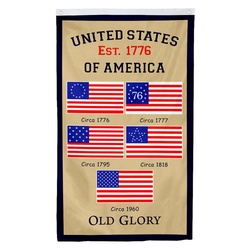 Winning Streak US Heritage Banner 3 UNITED STATES OF AMERICA EST Flag Banner