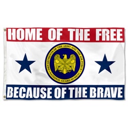 Home of The Free Because of The Brave National Guard Flag Banner