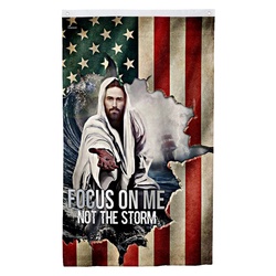 Focus On Me, Not The Storm Decorative Flag Banner