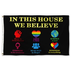 In This House We Believe, Black Lives Matter Flag Banner