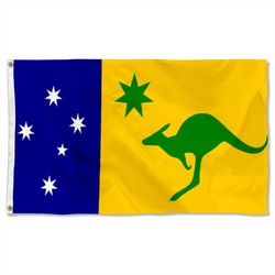 Kangaroo and Australian Flag Banner