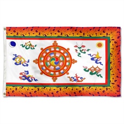 Reconstruction of the Sikkim in use from 1877 to 1914 and from 1962 to 1967 Flag Banner