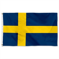 Swedish flag used by Norwegian ships south of Cape Finisterre 1815-1818 Flag Banner