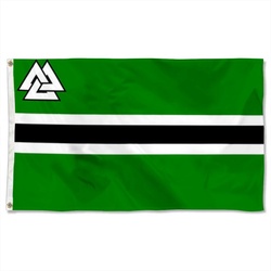 Vinland New Flag with Valknut Designed by Shrine of Fire Flag Banner