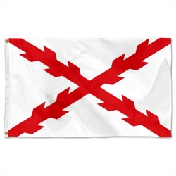 With the cross of Burgundy Flag Banner