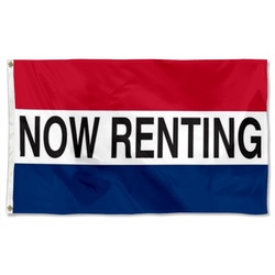 Now Renting Message Flag Banner