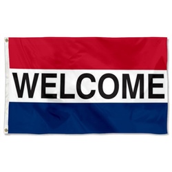 Welcome Message Flag Banner