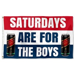 Saturdays are for the boys Johnnie walker Beer Flag Deluxe Banner